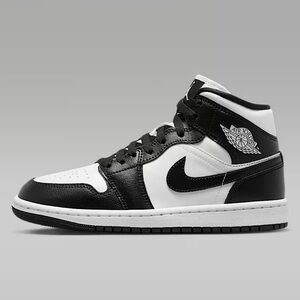 Nike Air Jordan Mid Black and White Sneakers